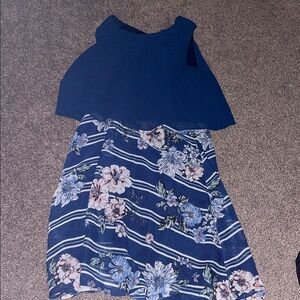 Floral Blue Kids Dress